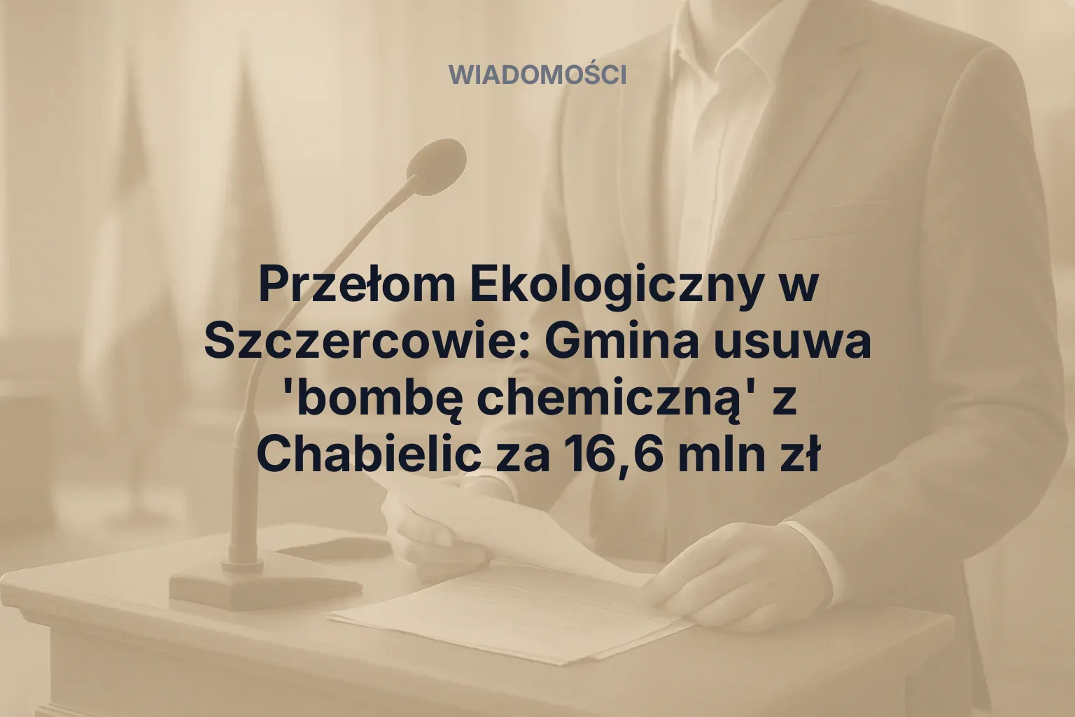 Artykuł: Przełom Ekologiczny w Szczercowie: Gmina usuwa 'bombę chemiczną' z Chabielic za 16,6 mln zł