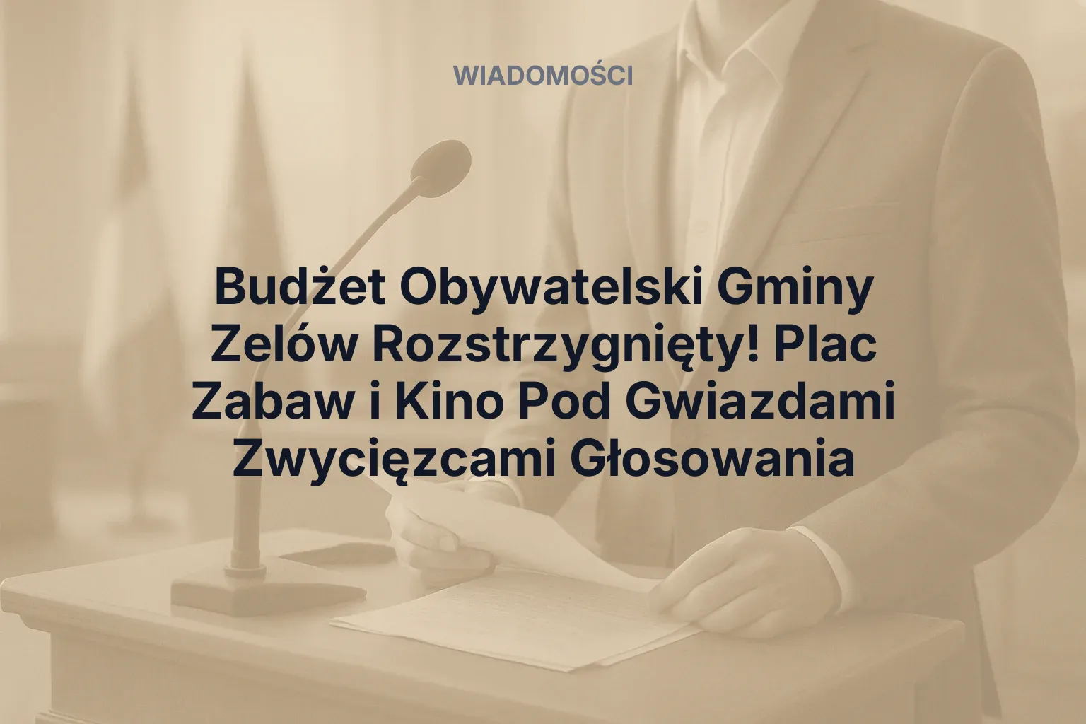 Artykuł: Budżet Obywatelski Gminy Zelów Rozstrzygnięty! Plac Zabaw i Kino Pod Gwiazdami Zwycięzcami Głosowania