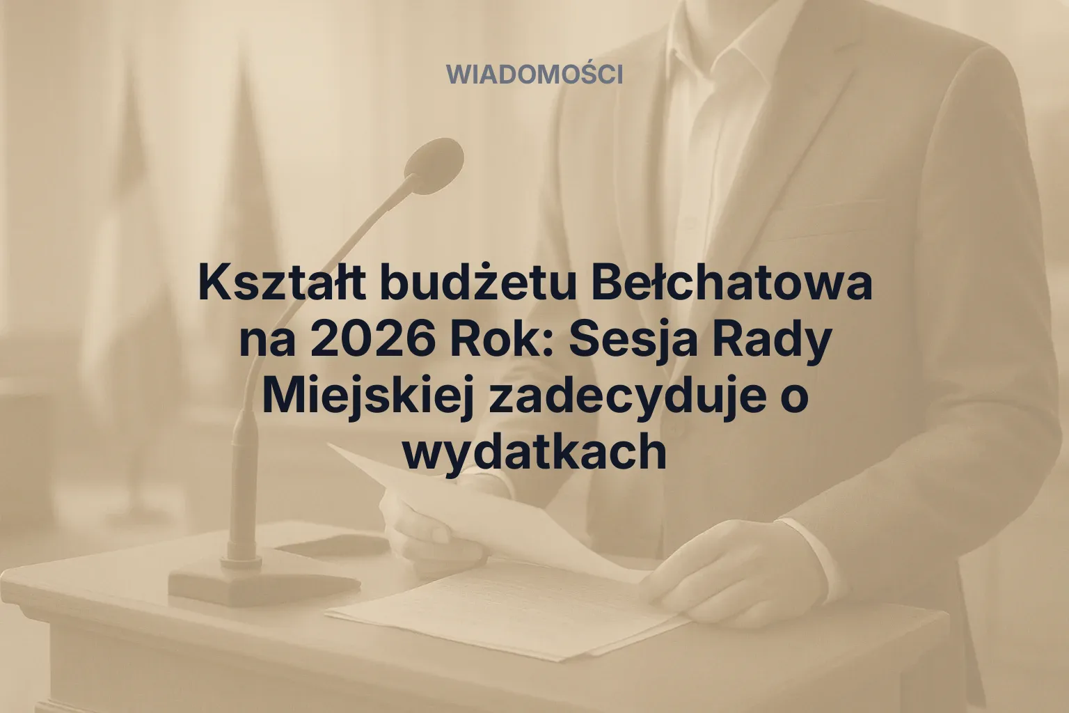 Kształt budżetu Bełchatowa na 2026 Rok: Sesja Rady Miejskiej zadecyduje o wydatkach