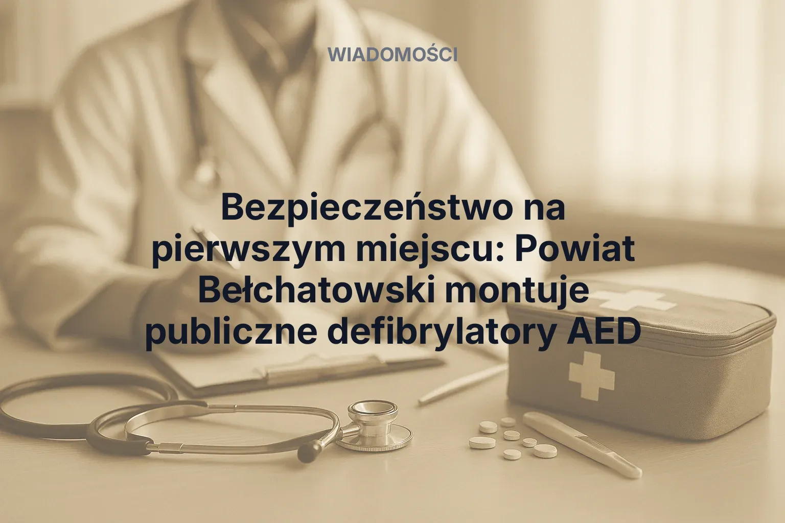 Artykuł: Bezpieczeństwo na pierwszym miejscu: Powiat Bełchatowski montuje publiczne defibrylatory AED