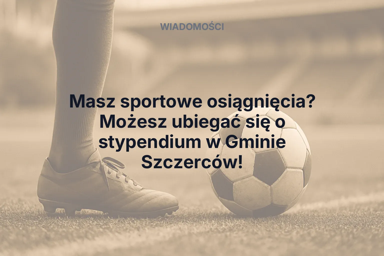 Artykuł: Masz sportowe osiągnięcia? Możesz ubiegać się o stypendium w Gminie Szczerców!