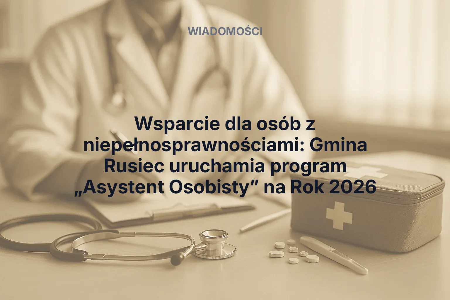 Artykuł: Wsparcie dla osób z niepełnosprawnościami: Gmina Rusiec uruchamia program „Asystent Osobisty” na Rok 2026