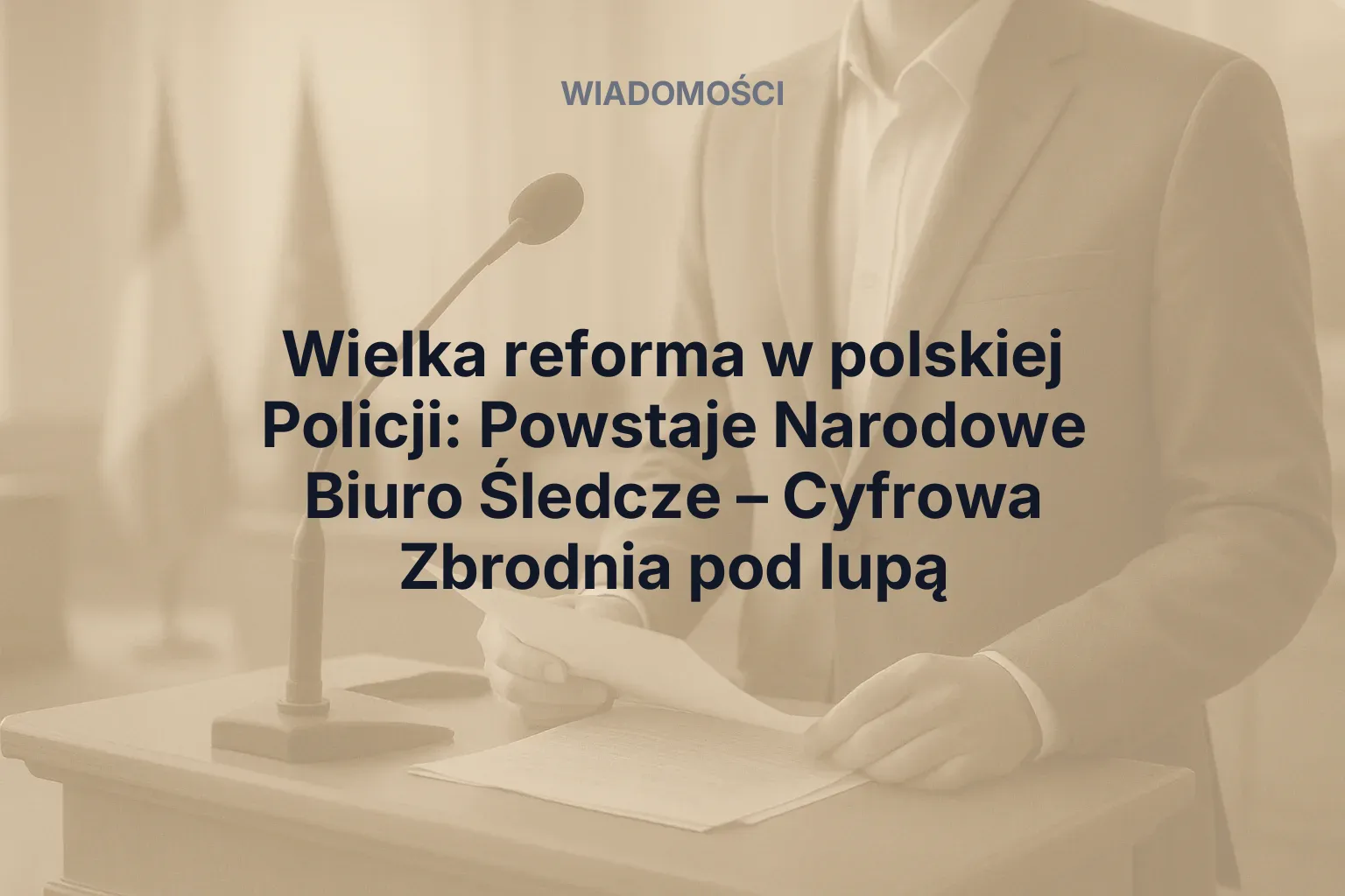 Artykuł: Wielka reforma w polskiej Policji: Powstaje Narodowe Biuro Śledcze – Cyfrowa Zbrodnia pod lupą