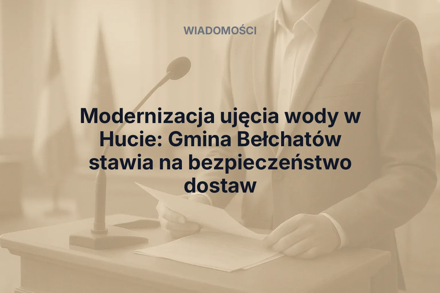 Artykuł: Modernizacja ujęcia wody w Hucie: Gmina Bełchatów stawia na bezpieczeństwo dostaw