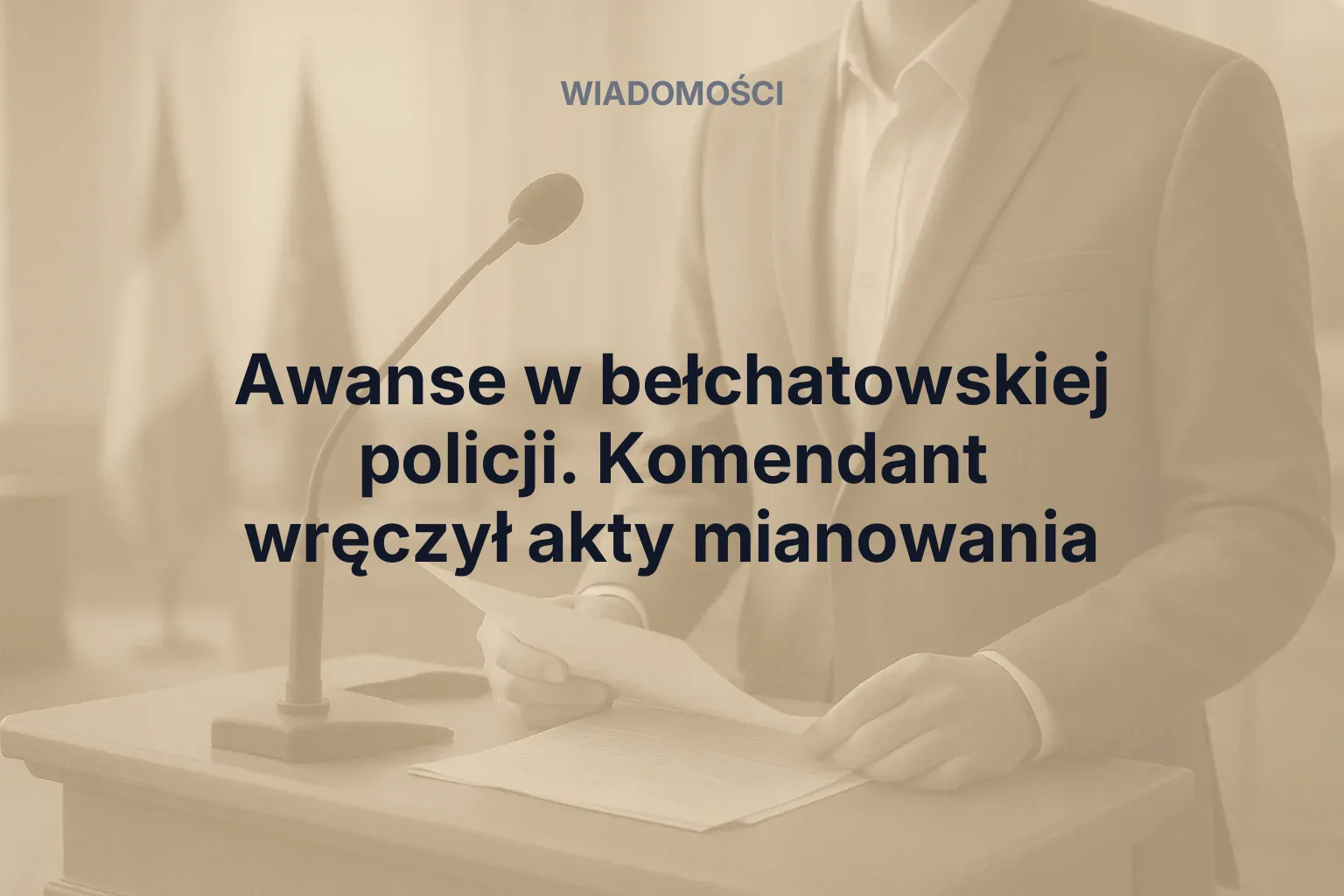 Awanse w bełchatowskiej policji. Komendant wręczył akty mianowania