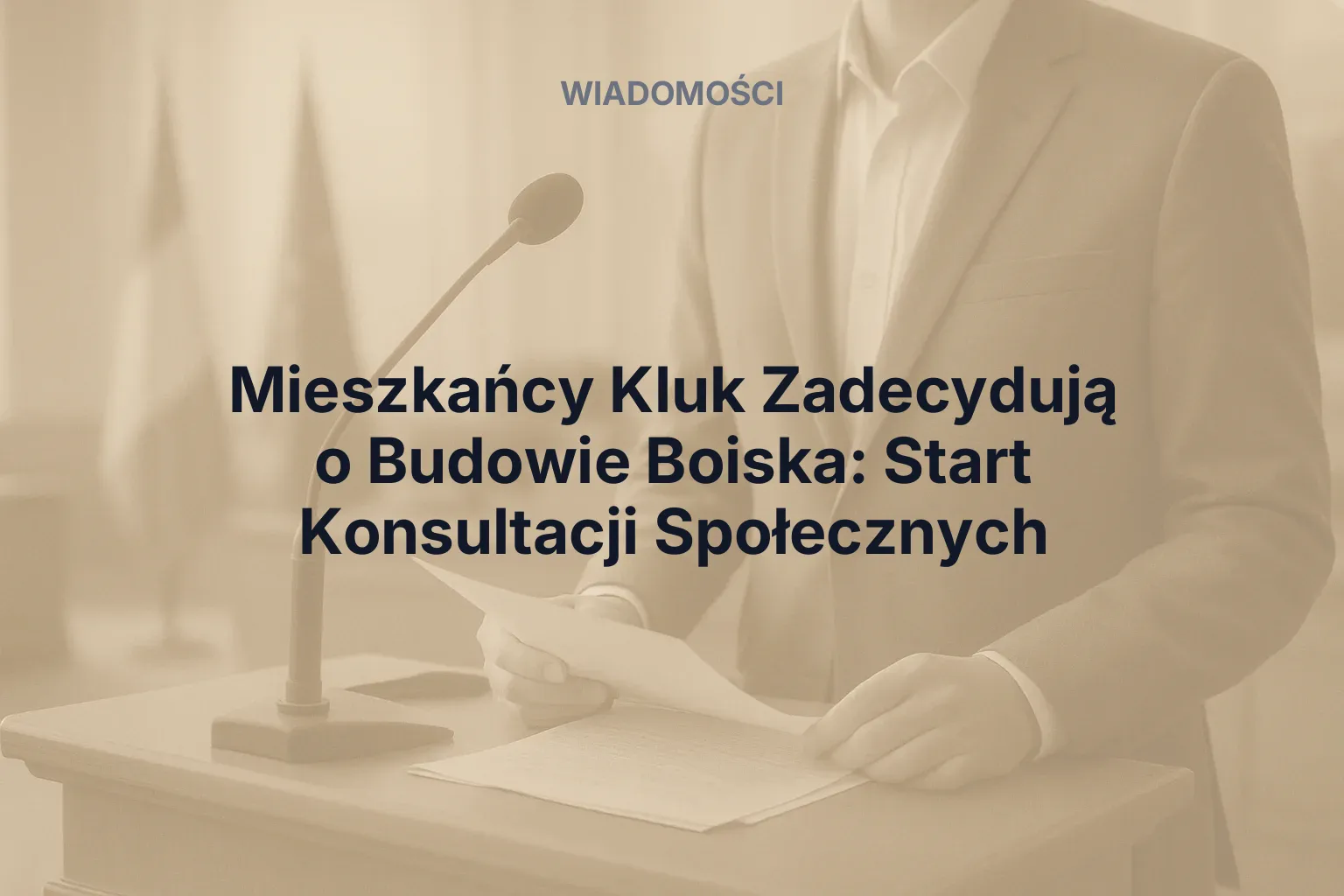 Mieszkańcy Kluk Zadecydują o Budowie Boiska: Start Konsultacji Społecznych